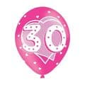 Age 30 Pink Latex Balloons